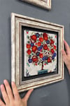 Oscar Stone Decor Çerçeveli Tablo Taş Duvar Dekoru 30 X 30 Cm Nar Ağacı / Bereket Temsili