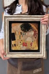 Oscar Stone Decor Çerçeveli Tablo Taş Duvar Dekoru 30 X 30 Cm Gustav Klimt Tablosu