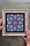 Oscar Stone Decor Çerçeveli Tablo Taş Duvar Dekoru 30 X 30 Cm Seramik Çini Tasarımlı Porselen