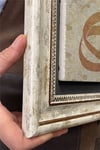 Oscar Stone Decor Çerçeveli Tablo Taş Duvar Dekoru 30 X 30 Cm İkili Vav Çift Vav Tablosu