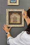 Oscar Stone Decor Çerçeveli Tablo Taş Duvar Dekoru 30 X 30 Cm Ayetel Kürsi Özel Tablo