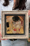 Oscar Stone Decor Çerçeveli Tablo Taş Duvar Dekoru 30 X 30 Cm Gustav Klimt Tablosu