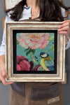 Oscar Stone Decor Çerçeveli Tablo Taş Duvar Dekoru 30 X 30 Cm Kuş Tablosu