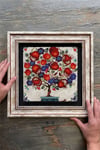Oscar Stone Decor Çerçeveli Tablo Taş Duvar Dekoru 30 X 30 Cm Nar Ağacı / Bereket Temsili