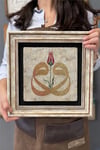 Oscar Stone Decor Çerçeveli Tablo Taş Duvar Dekoru 30 X 30 Cm İkili Vav Çift Vav Tablosu