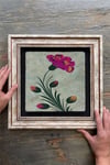 Oscar Stone Decor Çerçeveli Tablo Taş Duvar Dekoru 30 X 30 Cm Ebruli Çiçek Tablosu