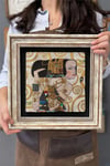 Oscar Stone Decor Çerçeveli Tablo Taş Duvar Dekoru 30 X 30 Cm Gustav Klimt Tablosu