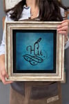 Oscar Stone Decor Çerçeveli Tablo Taş Duvar Dekoru 30 X 30 Cm Hu Yazılı Tablo