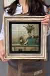 Oscar Stone Decor Çerçeveli Tablo Taş Duvar Dekoru 30 X 30 Cm Dekor Eskitme Tablo