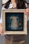 Oscar Stone Decor Çerçeveli Tablo Taş Duvar Dekoru 30 X 30 Cm Osmanlı Kaftan Kolaj Çizimi
