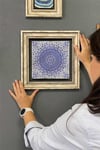 Oscar Stone Decor Çerçeveli Tablo Taş Duvar Dekoru 30 X 30 Cm Nazar Boncukları