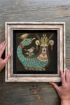 Oscar Stone Decor Çerçeveli Tablo Taş Duvar Dekoru 30 X 30 Cm Şahmeran Tablosu