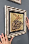 Oscar Stone Decor Çerçeveli Tablo Taş Duvar Dekoru 30 X 30 Cm Hat Sanatı Semazen Çizim