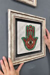 Oscar Stone Decor Çerçeveli Tablo Taş Duvar Dekoru 30 X 30 Cm Fatma Ana Eli