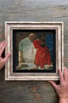 Oscar Stone Decor Çerçeveli Tablo Taş Duvar Dekoru 30 X 30 Cm Osman Hamdi Kaplumbağa Terbiyecisi