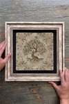 Oscar Stone Decor Çerçeveli Tablo Taş Duvar Dekoru 30 X 30 Cm Hayat Ağacı Tablosu