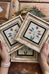 Oscar Stone Decor Çerçeveli Taş Duvar Dekoru Tablo 20x20cm 3'lü Set Ebruli