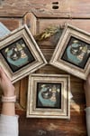 Oscar Stone Decor Çerçeveli Taş Duvar Dekoru Tablo 20x20cm 3'lü Set Siyah Şahmeran