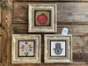 Oscar Stone Decor Çerçeveli Taş Duvar Dekoru Tablo 3'lü Set 20x20cm Nar Dua Fatma Ana Eli Ebruli