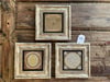 Oscar Stone Decor Çerçeveli Taş Duvar Dekoru Tablo 3'lü Set  Nal-ı Şerif Esmaül Hüsna Hilye-i Şerif