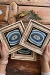 Oscar Stone Decor Çerçeveli Taş Duvar Dekoru Tablo 20x20cm 3'lü Set Nazar Göz