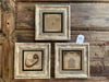 Oscar Stone Decor Çerçeveli Taş Duvar Dekoru Tablo 3'lü Set 20x20cm Esmaül Hüsna Vav Ayetel Kürsi