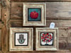 Oscar Stone Decor Çerçeveli Taş Duvar  Dekoru 20 x 20 cm 3 lü set Nar Ağacı Fatma Ana Eli Nar