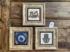Oscar Stone Decor Çerçeveli Taş Duvar Dekoru Tablo 3'lü Set 20x20cm Fatma Ana Nazar Boncuk Şahmeran