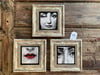 Oscar Stone Decor Çerçeveli Taş Duvar Dekoru Tablo 3'lü Set 20x20cm Fornasetti Tabloları