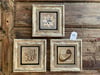 Oscar Stone Decor Çerçeveli Taş Duvar Dekoru Tablo 3'lü Set 20x20cm Vav Allah Muhammed