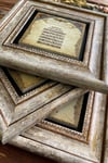 Oscar Stone Decor Çerçeveli Taş Duvar Dekoru Tablo 20x20cm 3'lü Set Ayetel Kürsi