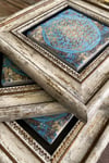 Oscar Stone Decor Çerçeveli Taş Duvar Dekoru Tablo 20x20cm 3'lü Set Yaşam Çiçeği