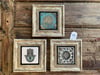 Oscar Stone Decor Çerçeveli Taş Duvar Dekoru Tablo 3'lü Set 20x20cm Yaşam Çiçeği Desen Fatma Ana