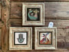 Oscar Stone Decor Çerçeveli Taş Duvar Dekoru Tablo 3'lü Set 20x20cm Şahmeran Semazen Fatma Ana Eli