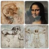 OSCAR STONE DECOR DA VINCI 4'lü DOĞALTAŞ BARDAK ALTLIĞI / BA468 (COASTER)