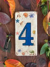 OSCAR STONE DECOR DOĞALTAŞ KAPI NUMARASI, BLUE / KN-4 (DOOR NUMBER)