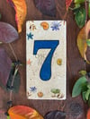 OSCAR STONE DECOR DOĞALTAŞ KAPI NUMARASI, BLUE / KN-7 (DOOR NUMBER)
