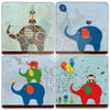 OSCAR STONE DECOR FİLOZOF 4'lü DOĞALTAŞ BARDAK ALTLIĞI / BA313 (COASTER)