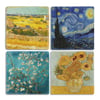 Oscar Stone Decor Taş Bardak Altlığı Stone Coasters - 4lü Set Vincent van Gogh Yıldızlı Gece