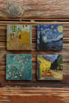 Oscar Stone Decor Taş Bardak Altlığı Stone Coasters - 4lü Set Vincent van Gogh Tabloları