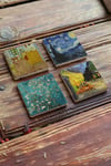 Oscar Stone Decor Taş Bardak Altlığı Stone Coasters - 4lü Set Vincent van Gogh Tabloları