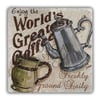 OSCAR STONE DECOR WORLD'S GREATES COFFEE DOĞALTAŞ DUVAR DEKORU / DD28 (WALL DECOR)