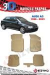 Audi A3 1996-2003 3D Havuzlu Bej Paspas Takımı Bizymo