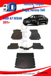 Audi A7 Sedan 2011+ Havuzlu Paspas ve Bagaj Seti Bizymo