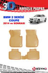 Bmw 2 Serisi Coupe 2014+ Bej 3D Havuzlu Paspas Bizymo