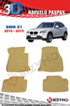 Bmw X1 2010-2015 3D Bej Havuzlu Paspas Takımı Bizymo