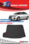 Chevrolet Cruze Sedan (Kalın Stepne) 2009-2012 Ve Sonrası 3D Bagaj Havuzu Bizymo