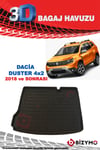 Dacia Duster 4X2 2018 Ve Sonrası 3D Bagaj Havuzu Bizymo