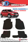 Dacia Sandero 2 Stepway 2012+ 3D Havuzlu Paspas Takımı Bizymo