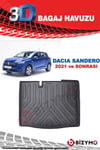 Dacia Sandero 2021 ve Sonrası 3D Bagaj Havuzu Bizymo